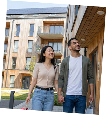 Couple heureux signature appartement